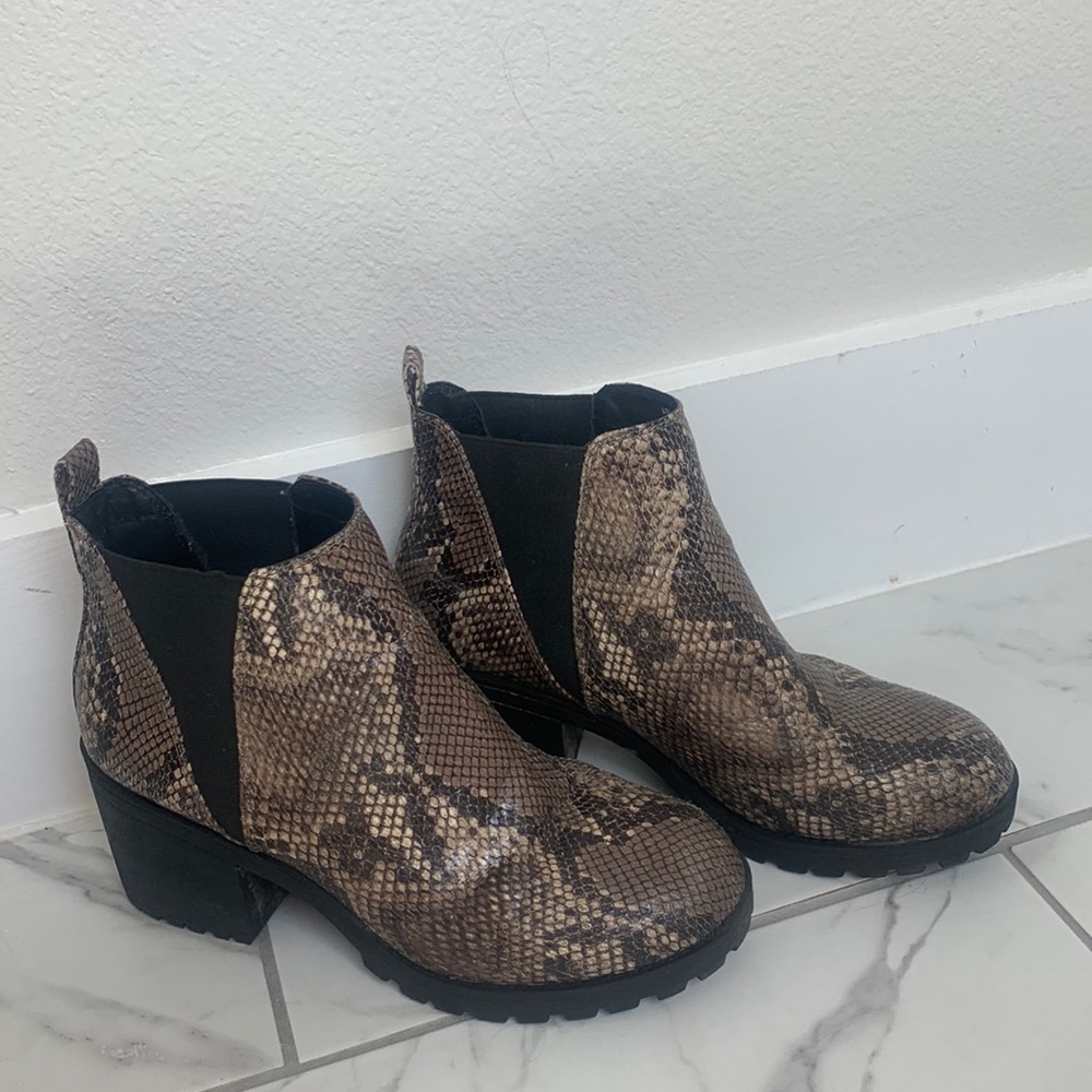 Snake skin booties!